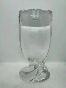 superbe grand bougeoir en cristal de sevres en bon etat