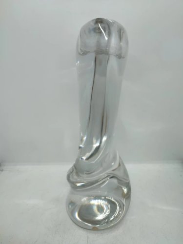 superbe grand bougeoir en cristal de sevres en bon etat