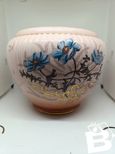 Superbe grand Cache-pot ancien fabriqué  par la faiencerie de bruyn fives lille en bon état