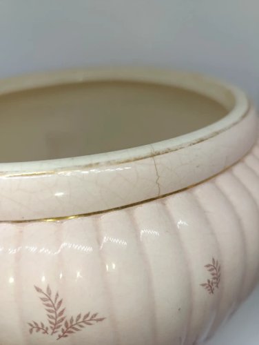 Superbe grand Cache-pot ancien fabriqué  par la faiencerie de bruyn fives lille en bon état