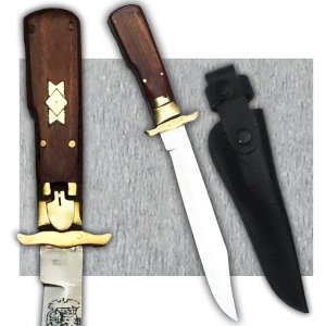 SUPERB & LARGE LEOPARD FOLDING KNIFE / DAGGER POST WW2 XX ORIGINAL