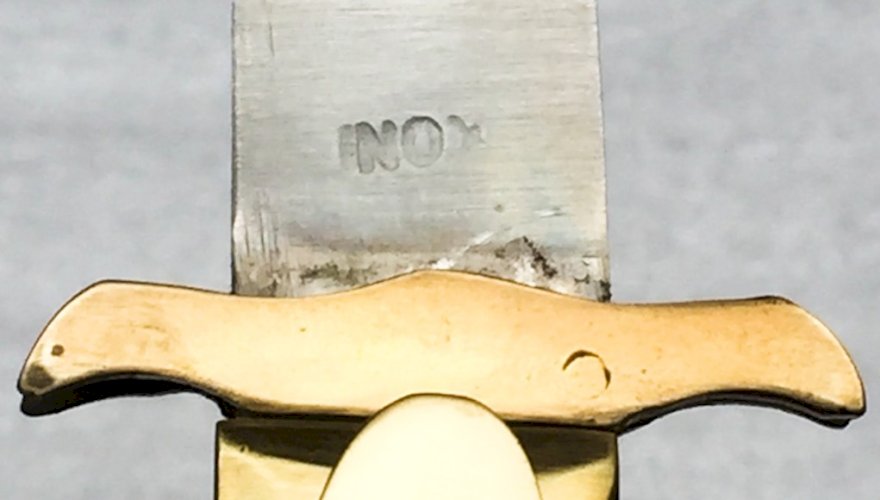 SUPERBE & GRAND COUTEAU / POIGNARD PLIANT LÉOPARD POST WW2 XX ORIGINAL