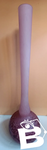 superbe grand vase berluze (52cm) rose mouchete attribué à André Delatte  en bon etat