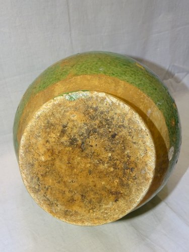 -SUPERBE GRANDE BOUTEILLE TERRE CUITE EMAILLEE CHAPELLE DES POTS  COLLECTION   D