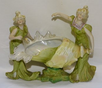 SUPERB ART NOUVEAU PLANTER IN PORCELAIN EARLY 20th CENTURY ASHTRAY DISPLAY D