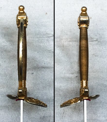 SUPERBE & LUXUEUSE ÉPÉE DE GENDARME ESPAGNOL TOLEDO (?), XX, DORURE, ORIGINAL