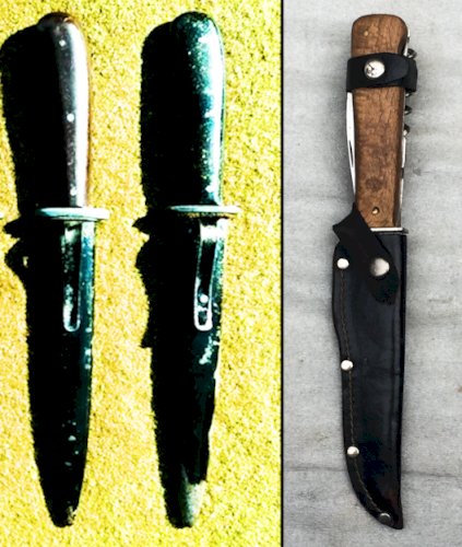 SUPERBE & MASSIF POIGNARD / PAS SABRE / COUTEAU DE BOTTES, MULTI-USAGE, XX, ORIGINAL #46