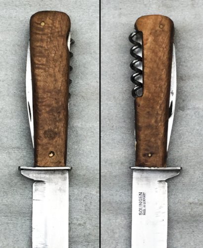 SUPERBE & MASSIF POIGNARD / PAS SABRE / COUTEAU DE BOTTES, MULTI-USAGE, XX, ORIGINAL #46