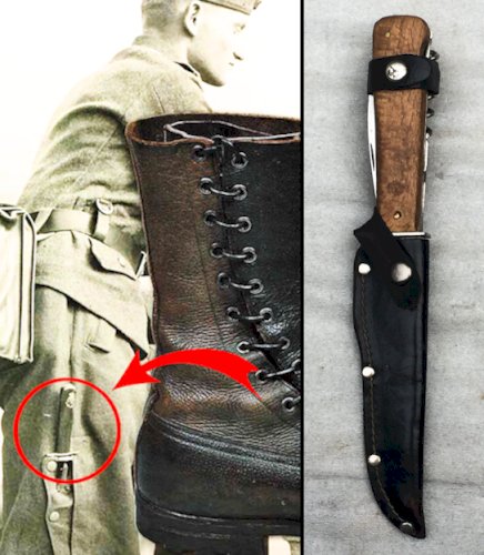 SUPERBE & MASSIF POIGNARD / PAS SABRE / COUTEAU DE BOTTES, MULTI-USAGE, XX, ORIGINAL #46