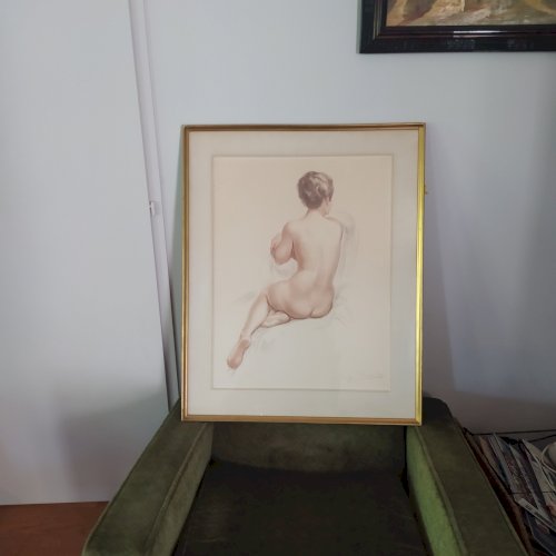 Superbe nu féminin signé Albert Genta époque 1950/1960