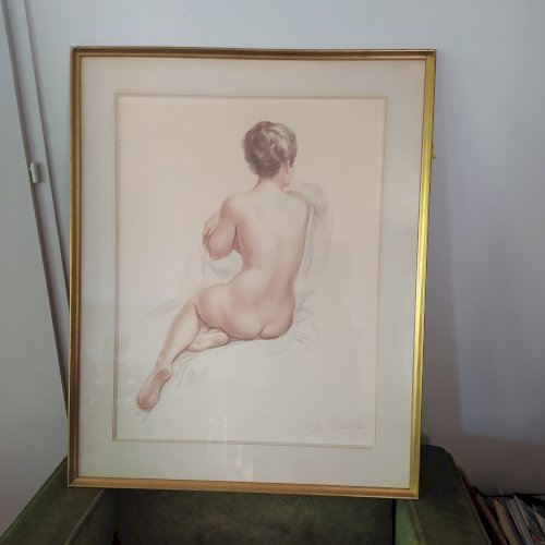 Superbe nu féminin signé Albert Genta époque 1950/1960