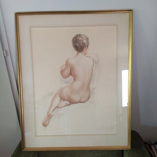 Superbe nu féminin signé Albert Genta époque 1950/1960