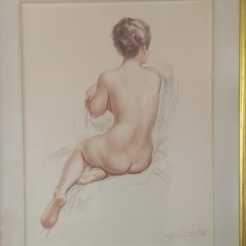 Superbe nu féminin signé Albert Genta époque 1950/1960