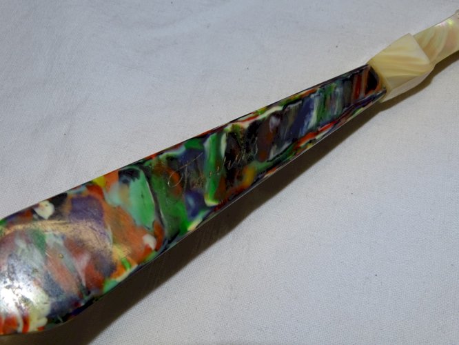 -SUPERBE OUVRE LETTRE BAKELITE et NACRE SOUVENIR DE FOURAS 1900 PHARE NACRE   D