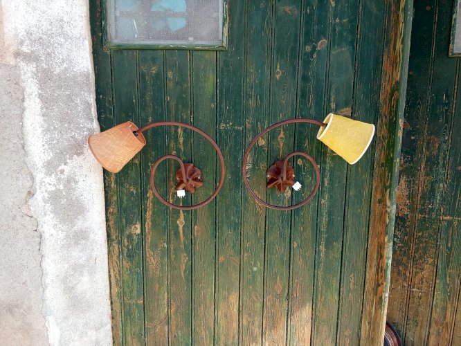 Superbe paire d'appliques originales du créateur Sétois PESCATORE