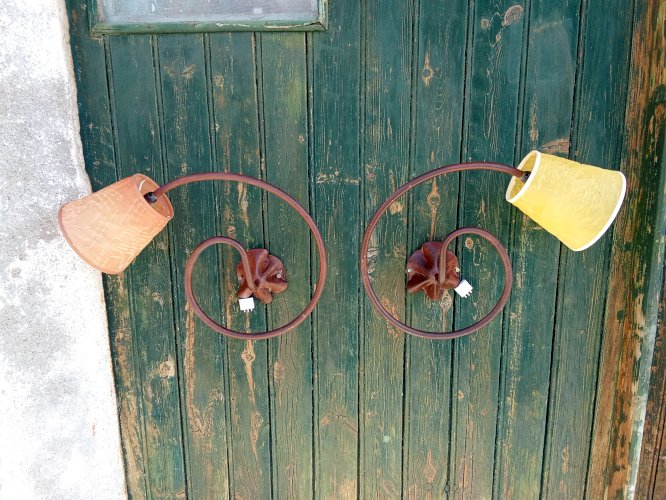 Superbe paire d'appliques originales du créateur Sétois PESCATORE