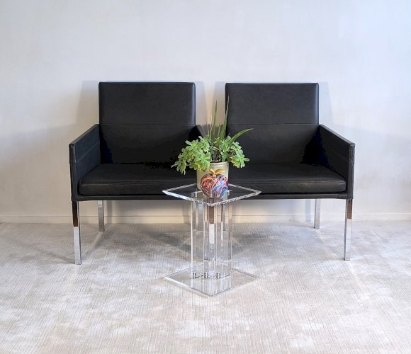 ✨? Superbe paire de fauteuils KFF « Texas » en cuir noir anthracite – Karl Friedrich Förster – Allemagne, années 1980 ?✨