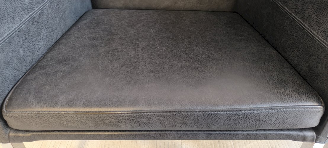 ✨? Superbe paire de fauteuils KFF « Texas » en cuir noir anthracite – Karl Friedrich Förster – Allemagne, années 1980 ?✨
