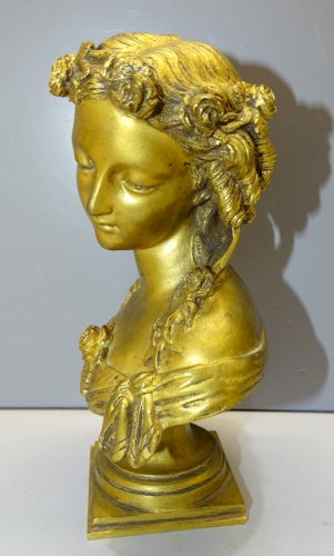 -SUPERBE PETIT BUSTE BRONZE signé EUGENE ANTOINE PICHON (1821/1902) VITRINE  D