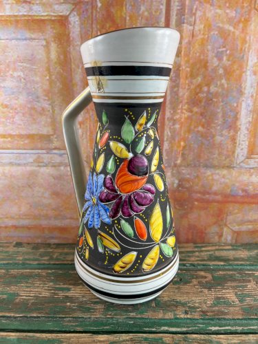 Superbe Pichet décoratif vintage signé H. Bequet Quaregnon – Belgique – 1950