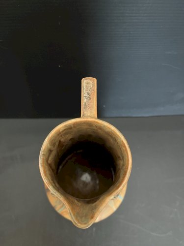 Superbe Pichet Denbac ? grès flammé à coulures 1930 Art Déco