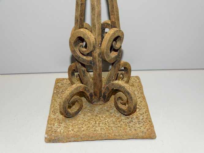 -SUPERBE PIED de LAMPE Fer Forgé ART DECO A ELECTRIFIER et NETTOYER COLLECTION D