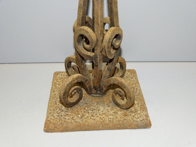 -SUPERBE PIED de LAMPE Fer Forgé ART DECO A ELECTRIFIER et NETTOYER COLLECTION D