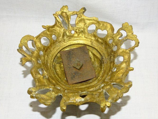 -SUPERBE PLAFONNIER en BRONZE à décor de FLEURS et FEUILLAGES JUS GRENIER    D