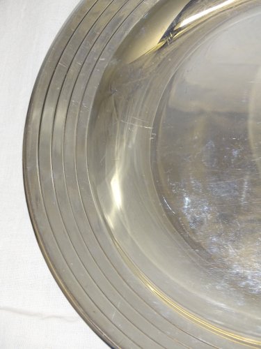 -SUPERBE PLAT ARGENT MASSIF Poinçons MINERVE Puiforcat poids 515 g COLLECTION  D
