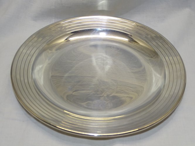 -SUPERBE PLAT ARGENT MASSIF Poinçons MINERVE Puiforcat poids 515 g COLLECTION  D