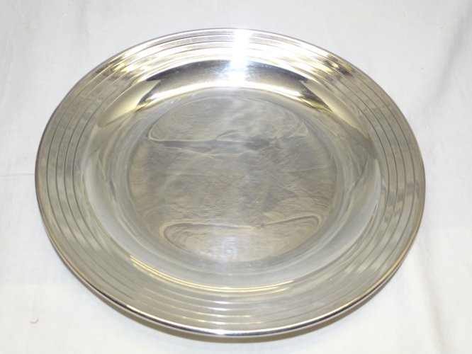-SUPERBE PLAT ARGENT MASSIF Poinçons MINERVE Puiforcat poids 515 g COLLECTION  D