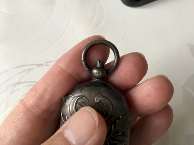 Superbe porte louis Argent 800 fin XIX° Début 1900 art nouveau fleurs de gui