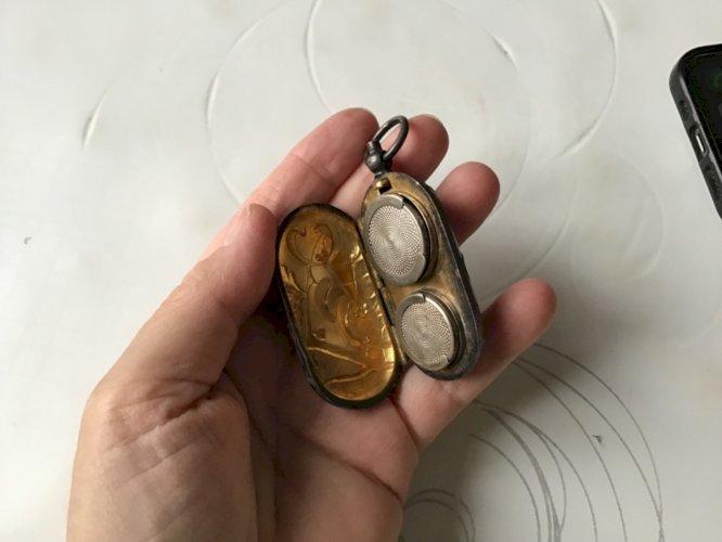 Superbe porte louis Argent 800 fin XIX° Début 1900 art nouveau fleurs de gui