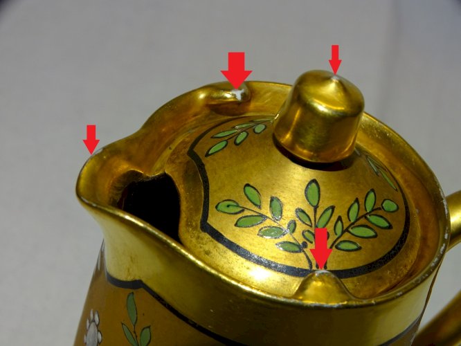 -SUPERBE POT A LAIT A CREME LIMOGES FIN XIXe COMMEMORATIF U.S.A signé E DUMAS  D