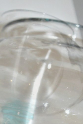 -SUPERBE POT BOCAL A SANGSUES Pieds dauphins Bleu PORTIEUX VERRE Soufflé D