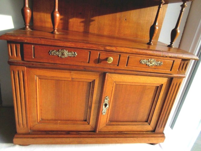 SUPERBE, rare buffet 1900 style Henry II, jouet bois, meuble de poupée, H: 70 cm