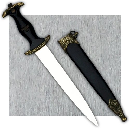 SUPERBE & RARE DAGUE 1933 POIGNÉE PLASTIQUE GARNITURE GRAVÉE DE MOTIFS - INOX