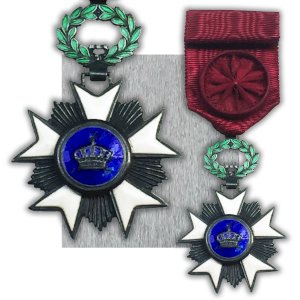 SUPERBE & RARE : MÉDAILLE / ORDRE OFFICIER DE LA COURONNE BELGE ORIGINAL