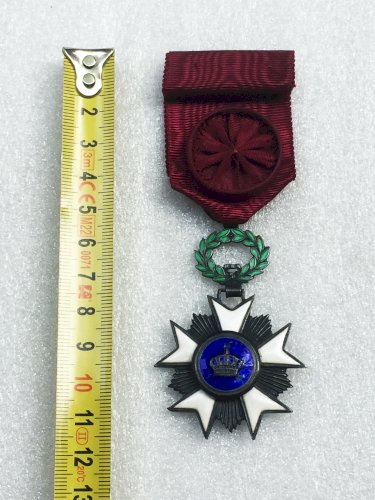 SUPERBE & RARE : MÉDAILLE / ORDRE OFFICIER DE LA COURONNE BELGE ORIGINAL