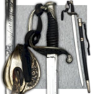 SUPERBE & RARE SABRE DADJUDANT FRANCAIS MOD.1845 CHATELLERAULT FONSON XIX ORIGINAL