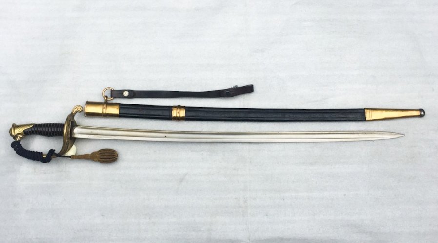 SUPERBE & RARE SABRE D'ADJUDANT FRANCAIS MOD.1845 CHATELLERAULT 1890 XIX ORIGINAL