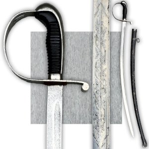 SUPERB & RARE BAVARIAN OFFICER'S SABER, ENGRAVED BLADE, SOLINGEN, WW1, ORIGINAL