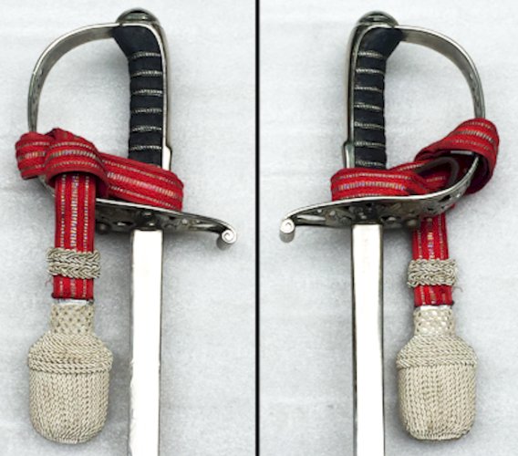 SUPERBE & RARE SABRE D'OFFICIER DE CAVALERIE SUISSE LAME GRAVÉE XIX ORIGINAL