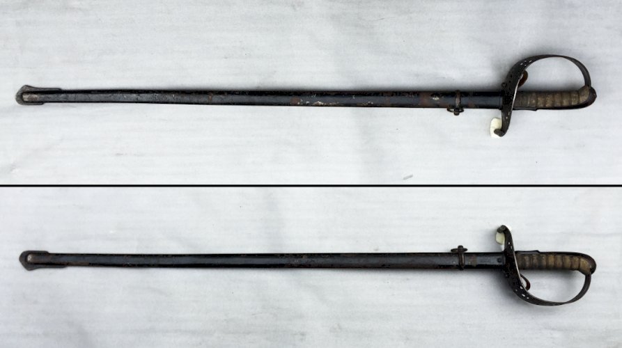 SUPERBE & RARE SABRE D'OFFICIER DE CAVALERIE SUISSE WAFFENFABRIK NEUHAUSEN XIX ORIGINAL 