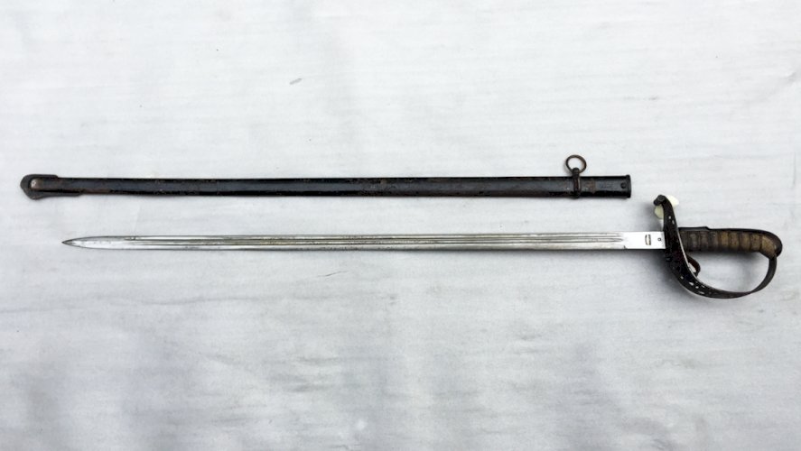 SUPERBE & RARE SABRE D'OFFICIER DE CAVALERIE SUISSE WAFFENFABRIK NEUHAUSEN XIX ORIGINAL 
