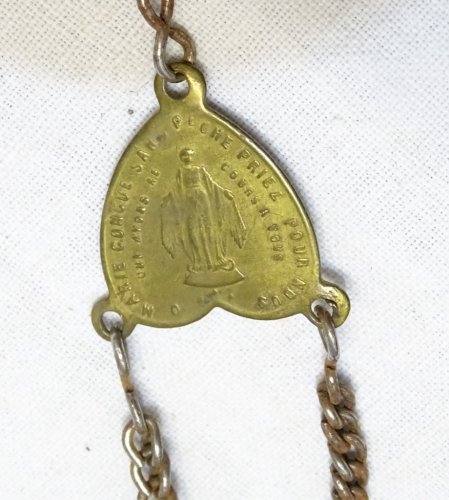 -SUPERBE ROSAIRE CROIX JESUS PERLE TETE DU CHRIST & TETE MORT OS DE BOEUF XIX  D