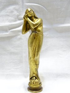 SUPERB BRONZE SEAL "ECCHO" NYMPH ART NOUVEAU MISSING THE MATRIX D