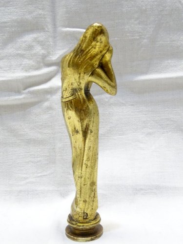 -SUPERBE SCEAU EN BRONZE "ECCHO" NYMPHE  ART NOUVEAU  MANQUE LA MATRICE   D