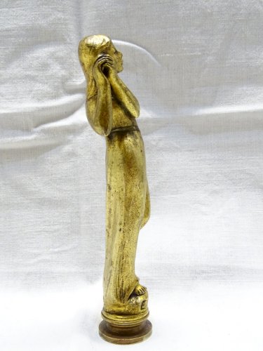 -SUPERBE SCEAU EN BRONZE "ECCHO" NYMPHE  ART NOUVEAU  MANQUE LA MATRICE   D