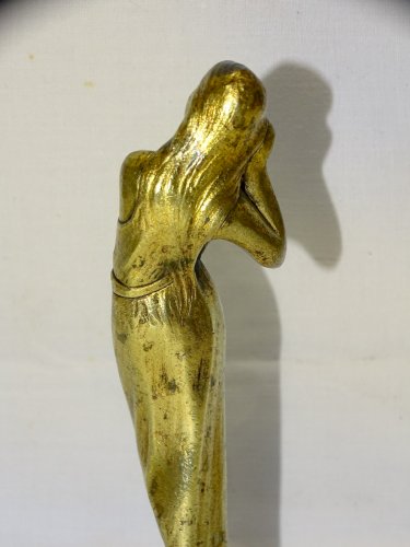 -SUPERBE SCEAU EN BRONZE "ECCHO" NYMPHE  ART NOUVEAU  MANQUE LA MATRICE   D